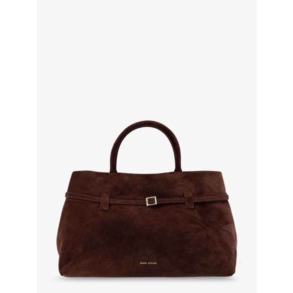 Manu Atelier Women Le Cambon 35 Suede Handbag